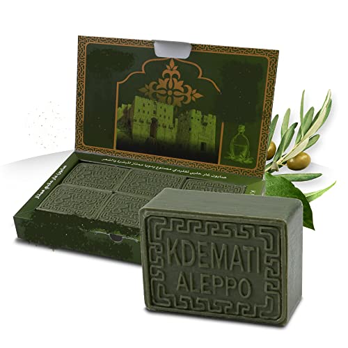 Jumana originale Alepposeife, Olivenseife, 6 X 70g traditionelle Naturseife in Geschenkbox