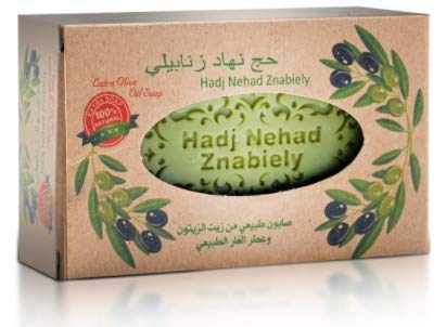 Aleppo Olivenöl Seife mit natürlichem Lorbeeröl Duft 100% natürlich für Haut und Haar 160g Handgearbeitet mit Schlaufe (1)