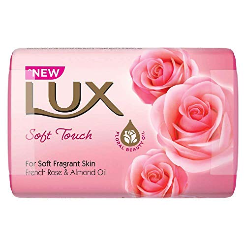 12 x Lux Soft Touch für sanft duftende Seifen mit französischem Rosen- und Mandelöl 80 g