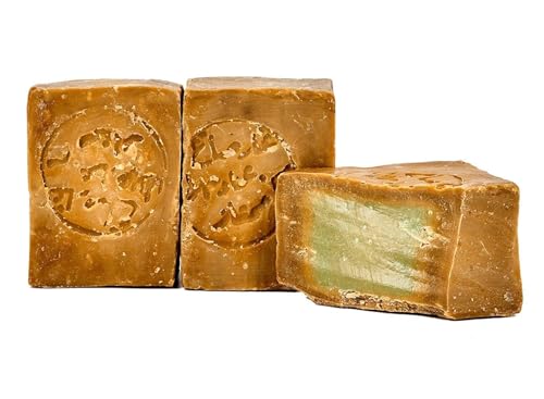 Carenesse Original 'Aleppo' Seife 2 x 200 g, 60% / 40% Olivenölseife Haarseife Naturseife in Handarbeit nach altem Traditionsrezept und langer Reifezeit