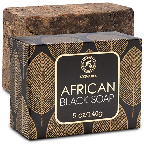 Afrikanische Schwarze Seife 140g - Feuchtigkeitsspendend - Pflegend - 100% Natürliche Schwarze Seife mit Sheabutter & Kokosöl - für alle Hauttypen - Körperpflege Geheimnis